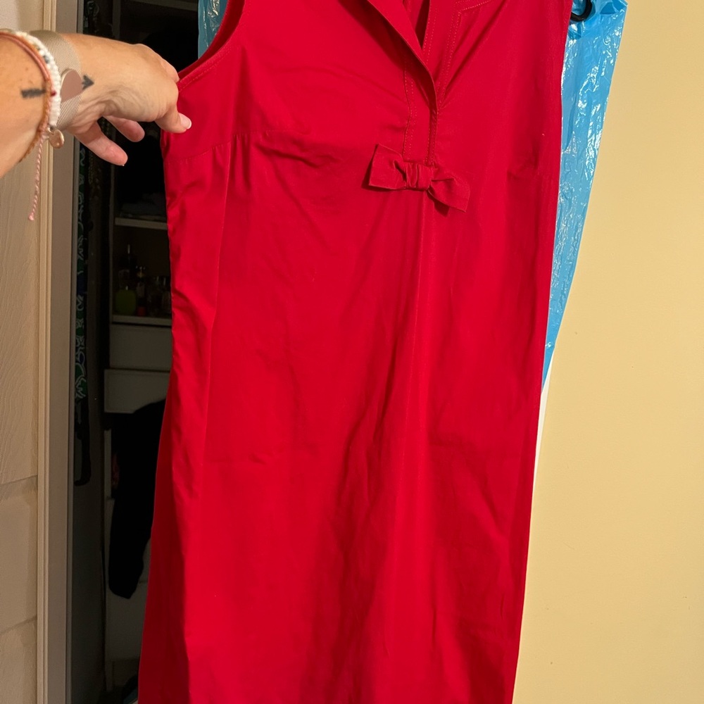 Talbots Red Sleeveless Dress